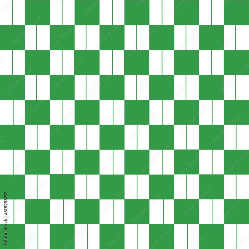 Abstract Vector Seamless green plaid Checkered Squares Pattern grid