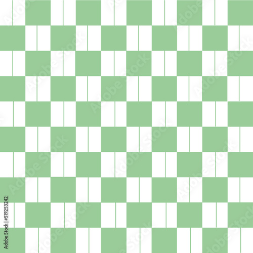 Abstract Vector Seamless green plaid Checkered Squares Pattern grid