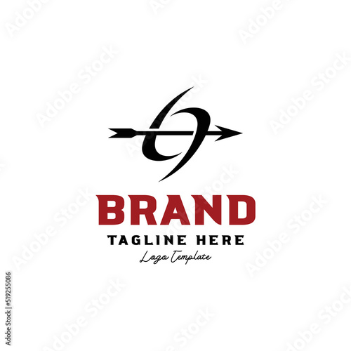 archer arrow logo icon vector template