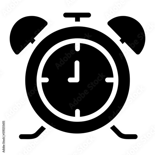 alarmclock glyph icon
