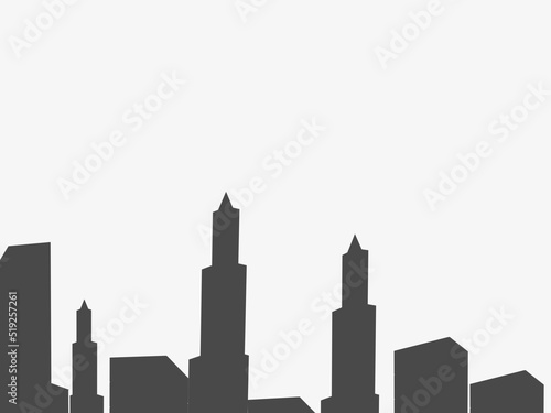 city skyline in black and white