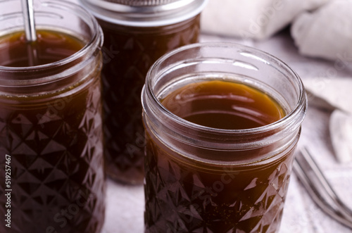 Brown carbonated drink in glass