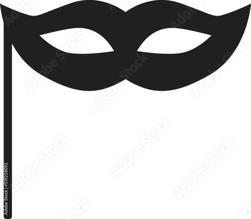 carnival mask icon on white background. fancy mask sign. flat style.