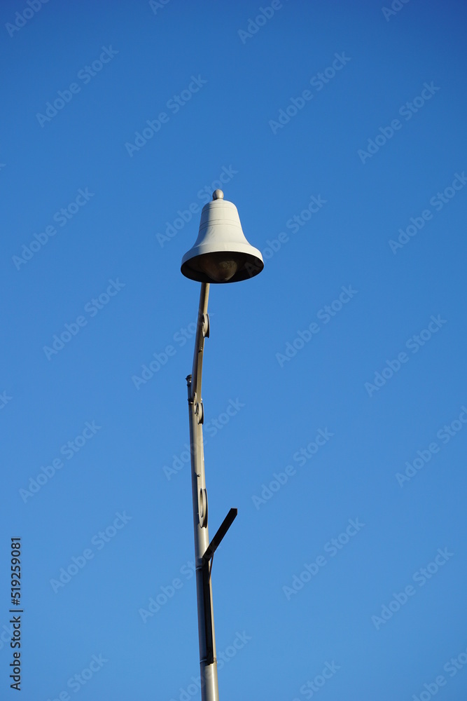 Street light in the shape of a bell Street light in the shape of a bell