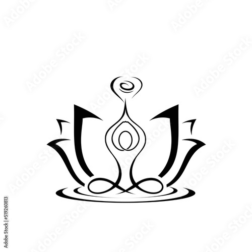 lotus yoga logo silhouette