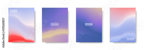 Set of abstract background with beautiful gradation color, colorful background for poster flyer banner backdrop.vertical banner.cool fluid background vector illustration