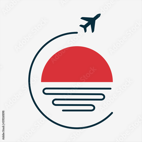 Airplane sign icon. Symbol of world travel. Flat design set. Vector. Vector illustration