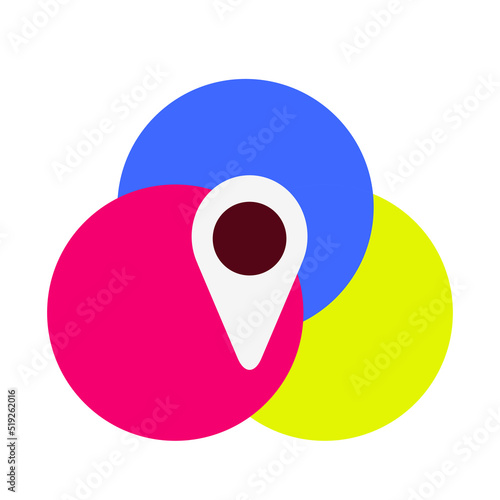 Location icon, gps position sign. vector illustration . Vector illustration