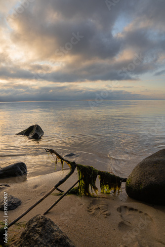 sunrise at the baltic beach
