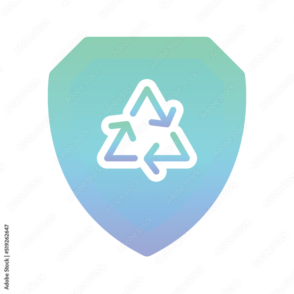 recycle shield logo gradient design template icon element recycle shield logo gradient design template icon element