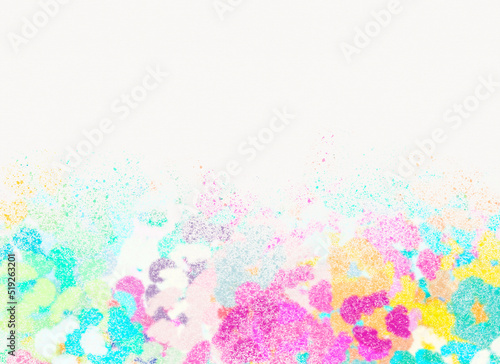 Abstract floral background. Botanical shapes. Colorful border. 