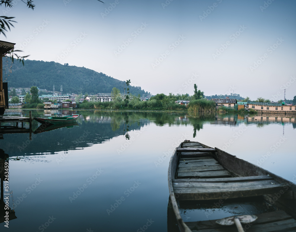 Beautiful nature of Dal Lake, Srinagar, Kashmir, India.