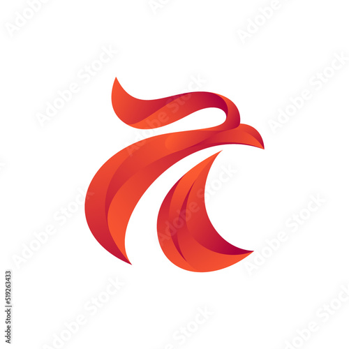 eagle logo. Abstract eagle head gradient logo (ID: 519263433)