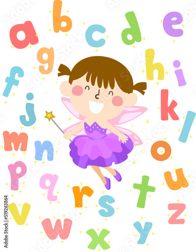 Kid Girl Fairy Magical Lett...