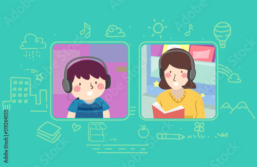 Kid Boy Online Teacher Girl...