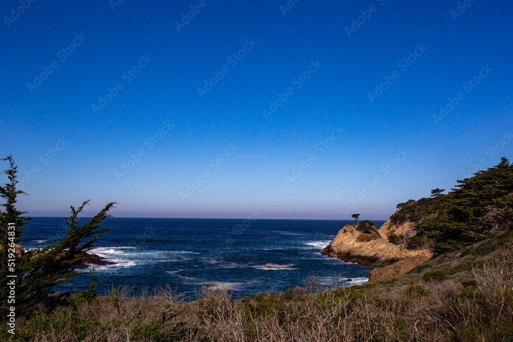 A view on the Pacific ocean coast 