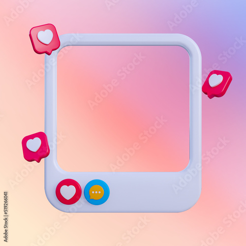 3d instagram frame icon