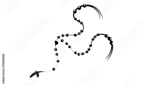 Christian Tattoo design with a rosary. Use as poster, card, flyer, Tattoo or  T Shirt