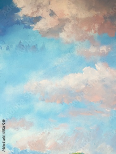 Canvas Print Blue and white abstract background and texture