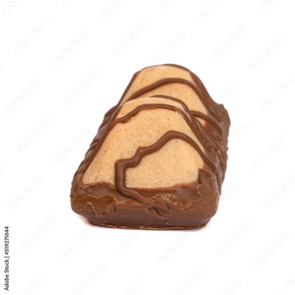Bonbon sweets candy chocolate waffle isolated on the white background Bonbon sweets candy chocolate waffle isolated on the white background
