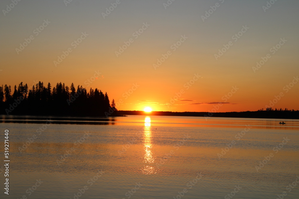 Setting Sun, Elk Island National Park, Alberta