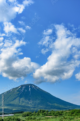 迫力の羊蹄山 