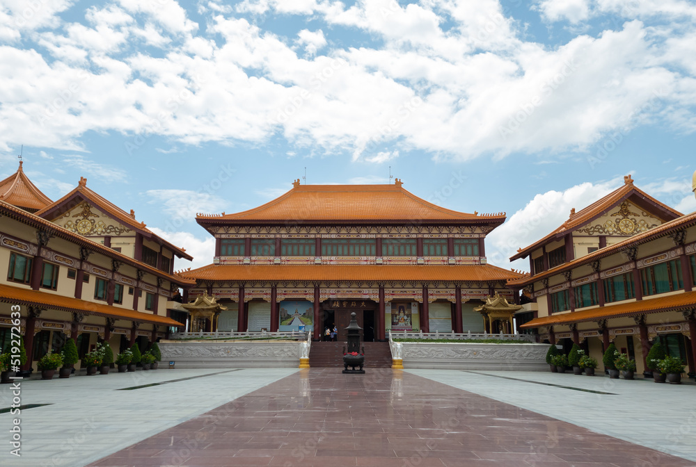 Scenic view of Fo Guang Shan Thaihua. Taiwanese temple in Bangkok. Scenic view of Fo Guang Shan Thaihua. Taiwanese temple in Bangkok.
