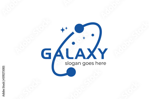 galaxy planet logo icon symbol astronomy logotype for solar system and universe logo elements