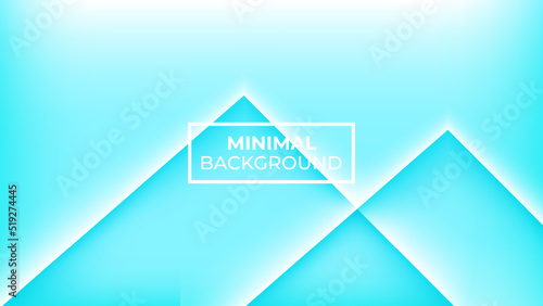 Minimal background light blue color and has two triangles below, easy to edit
