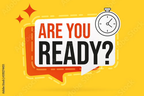 Are you ready speech bubble info banner template