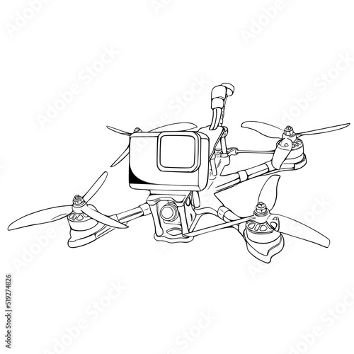 Drohne Zeichnung Icon  photo