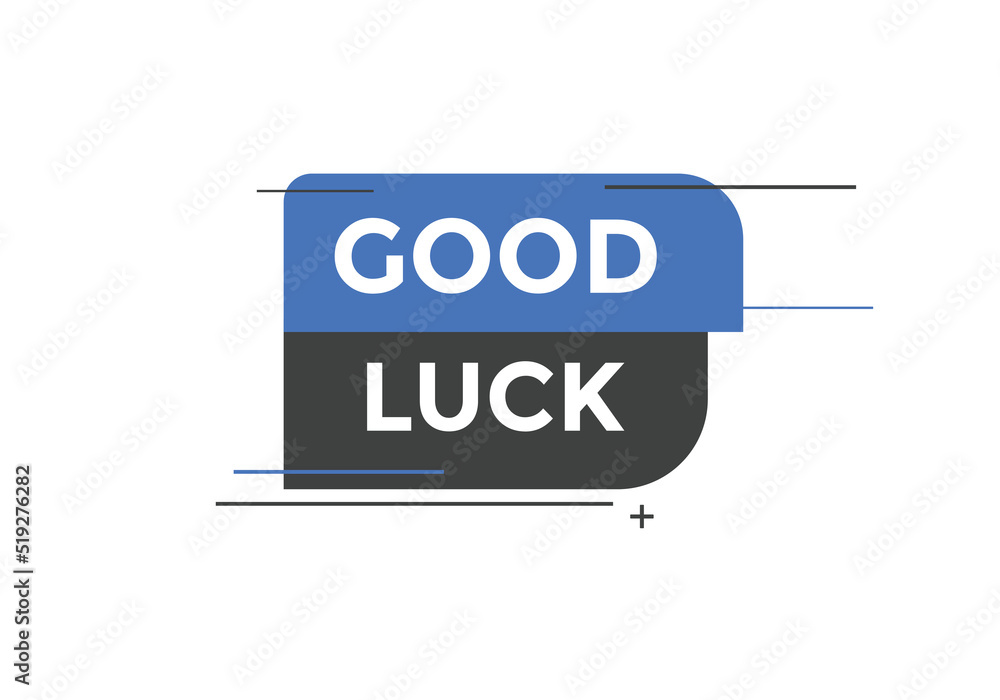 Obraz premium Good luck text symbol. Good luck text web template Vector Illustration. 