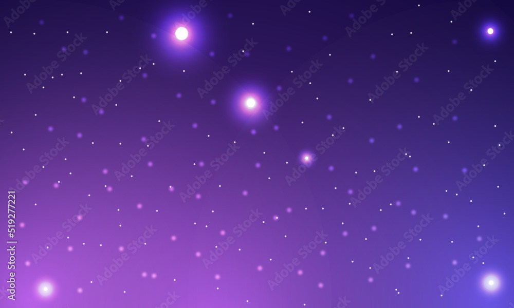 Gradient galaxy space background with shape and stars