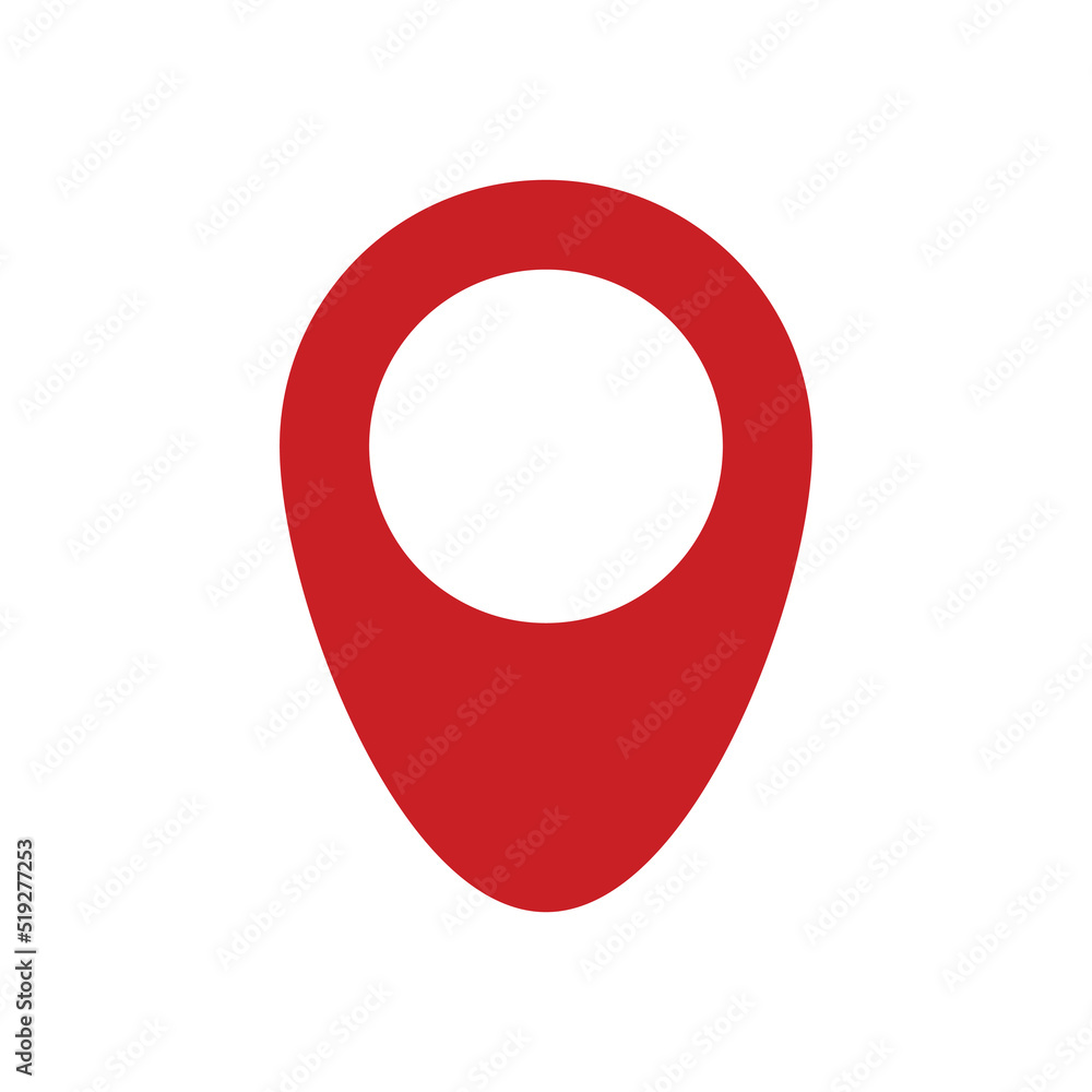 Maps Marker red icon, Pin symbol, Location icon vector illustration. Maps Marker red icon, Pin symbol, Location icon vector illustration.