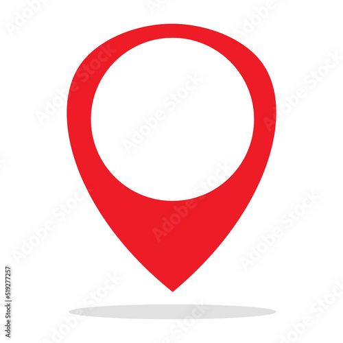 Maps Marker red icon, Pin symbol, Location icon vector illustration.