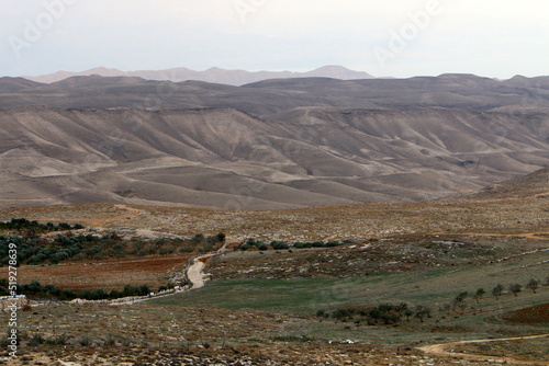 The Judean Desert in the Middle East in Israel. Since ancient times, this place has served as a refuge for hermits and rebels.