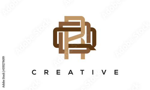 RDQ initial monogram logo, creative typography logo vector template. photo