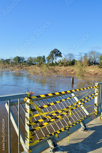 Damage to the Yarramundi Bridge over the Nepean River west of Sydney due to the Australian floods photo