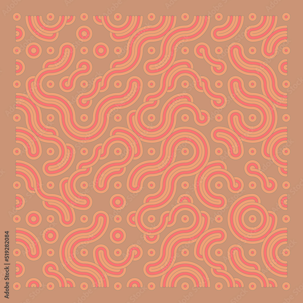 Color truchet tiling connections illustration Color truchet tiling connections illustration