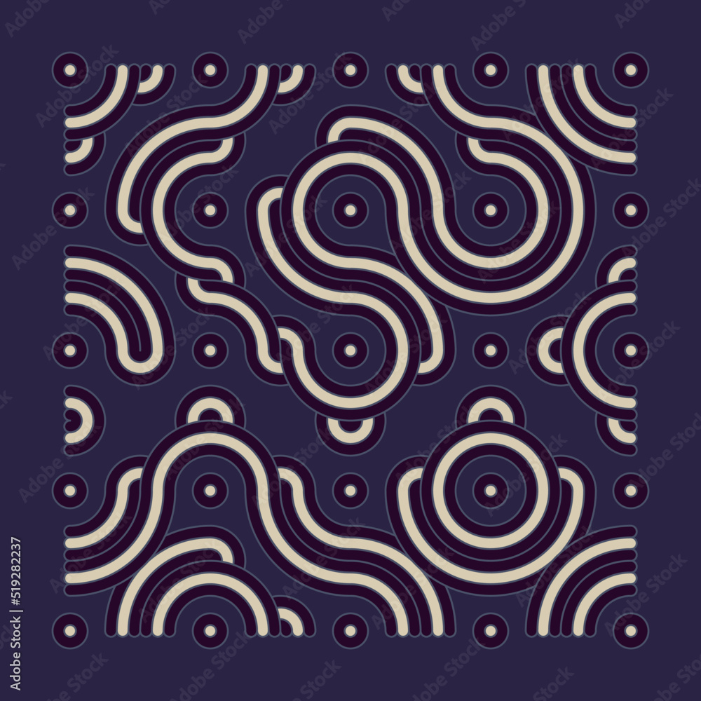 Obraz premium Color truchet tiling connections illustration