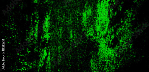 Green scuffs on black walls.Scary colored wall texture for background. Abstract texture for graphic design or wallpaper Dark green rusty.