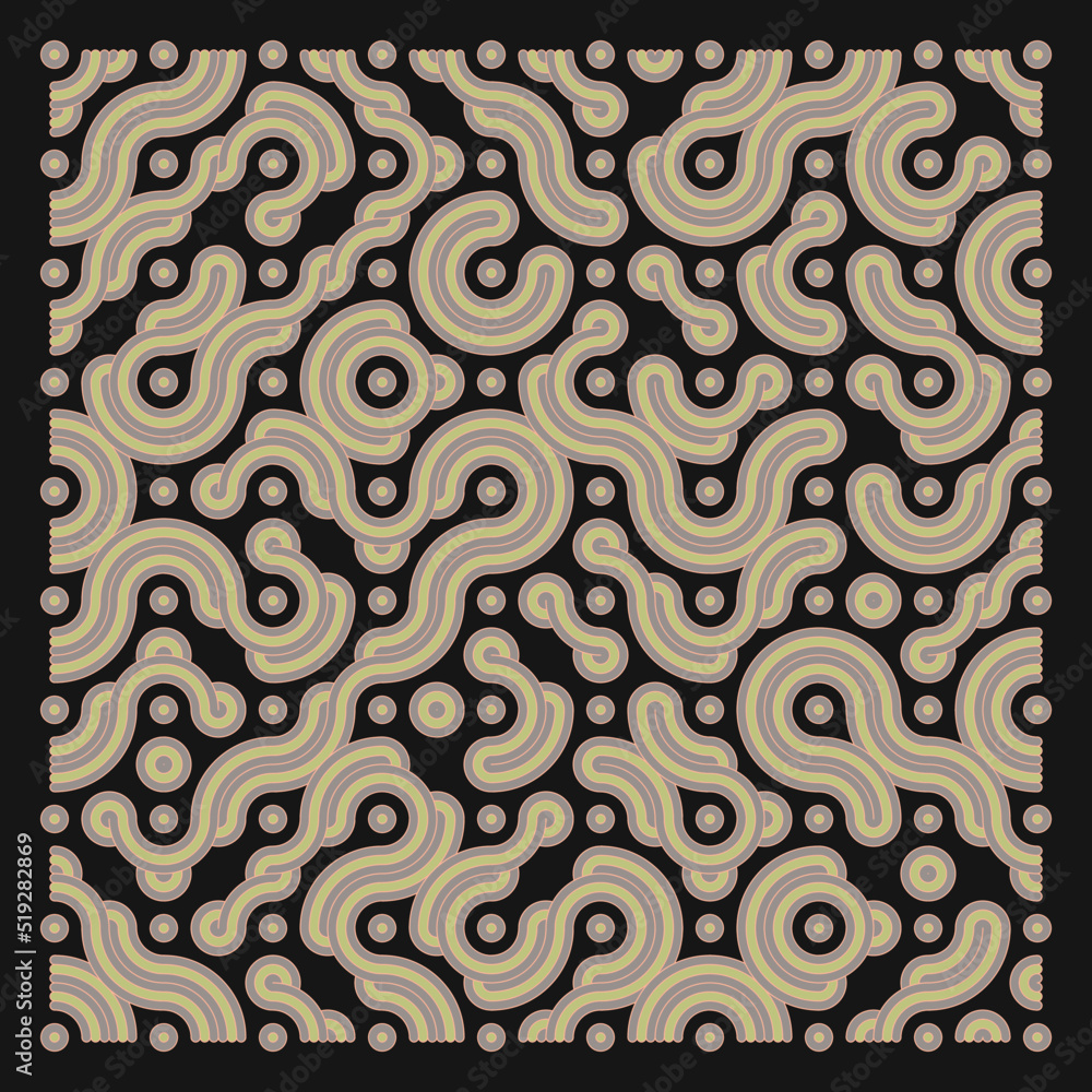 Color truchet tiling connections illustration Color truchet tiling connections illustration