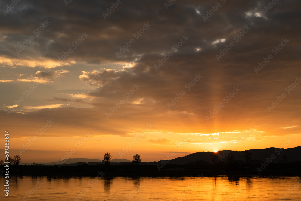 sky and clouds at sunset