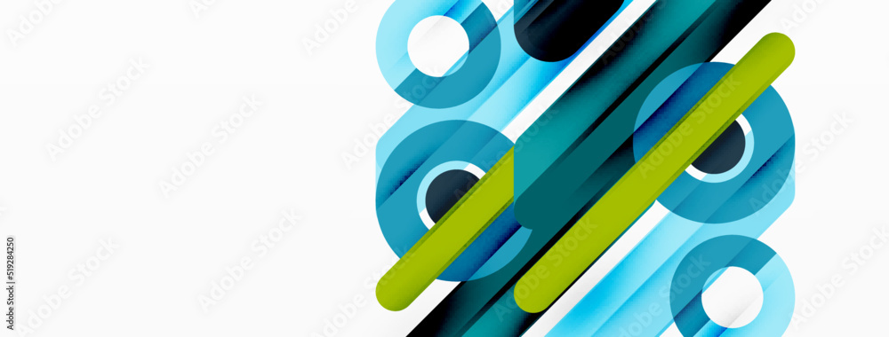 Creative geometric wallpaper. Minimal lines and circles background Creative geometric wallpaper. Minimal lines and circles background