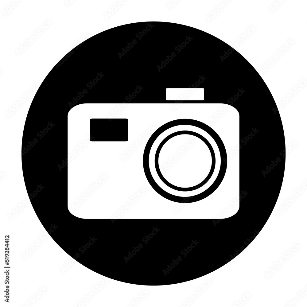Schwarzer Button: Fotos, Bilder oder Kamera mit Fotoapparat Icon Schwarzer Button: Fotos, Bilder oder Kamera mit Fotoapparat Icon