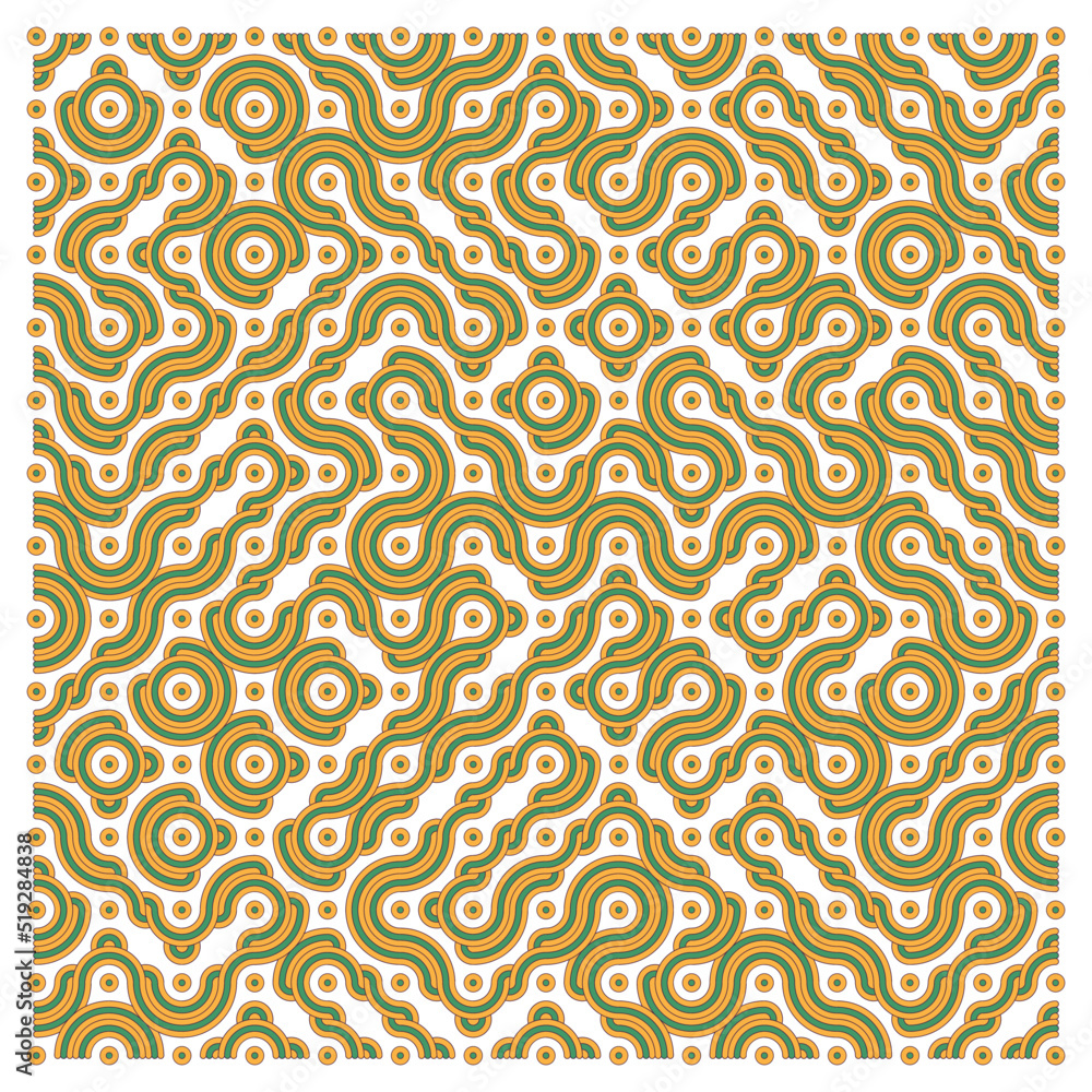 Obraz premium Color truchet tiling connections illustration