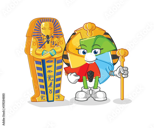 paper windmill painter illustration. character vector