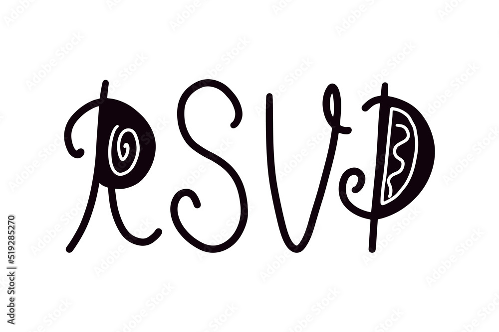 RSVP hand lettered quote design. Please reply vector calligraphy for wedding invitations, greeting card, print RSVP hand lettered quote design. Please reply vector calligraphy for wedding invitations, greeting card, print