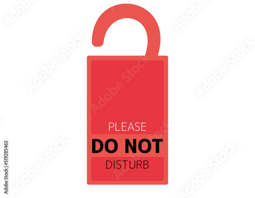 ホテルのドアプレート　Do Not Disturb　ベクターイラスト