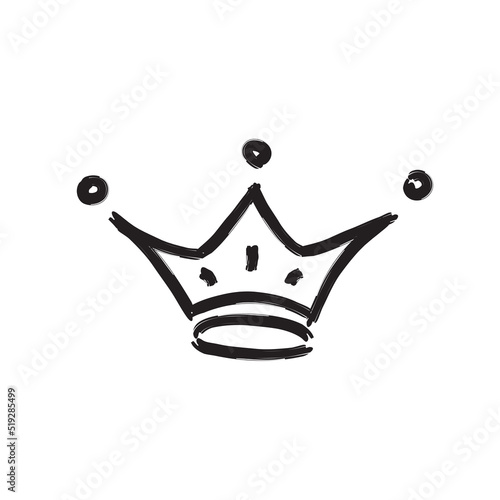Vector crown icon style for royal queen logotype, princess diadem symbol, pop art element, beauty and fashion icon, shopping sign. 10 eps